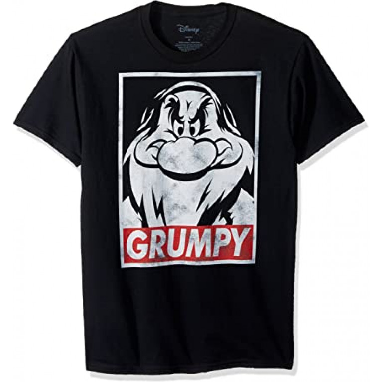 Disney Men's Snow White and Seven Dwarfs Grumpy Graphic T-Shirt 